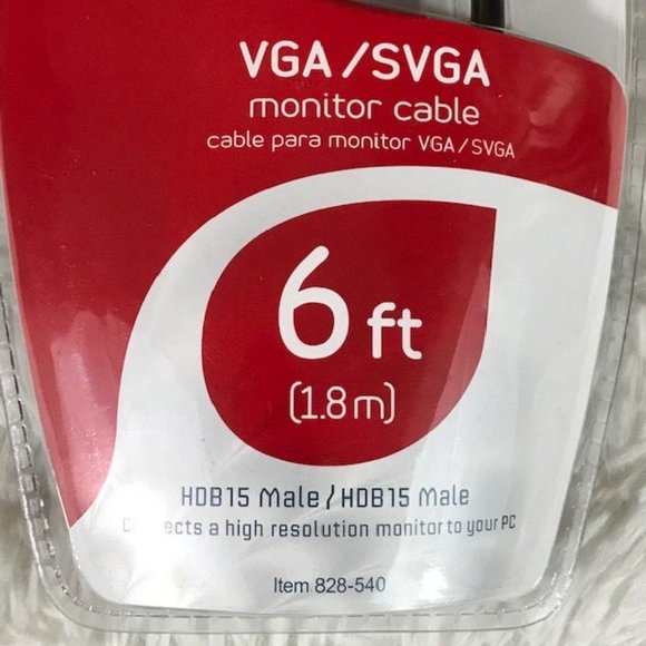 Ativa VGA/SVGA Male/Male 6ft High Resolution Monitor Cable - Picture 4 of 6